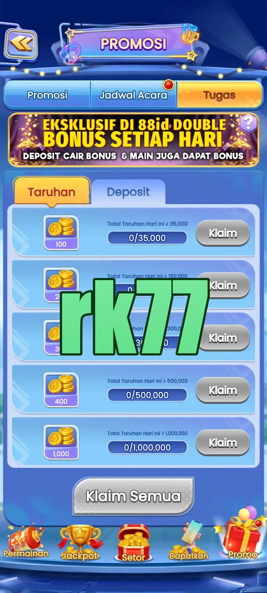 rk77 Masuk